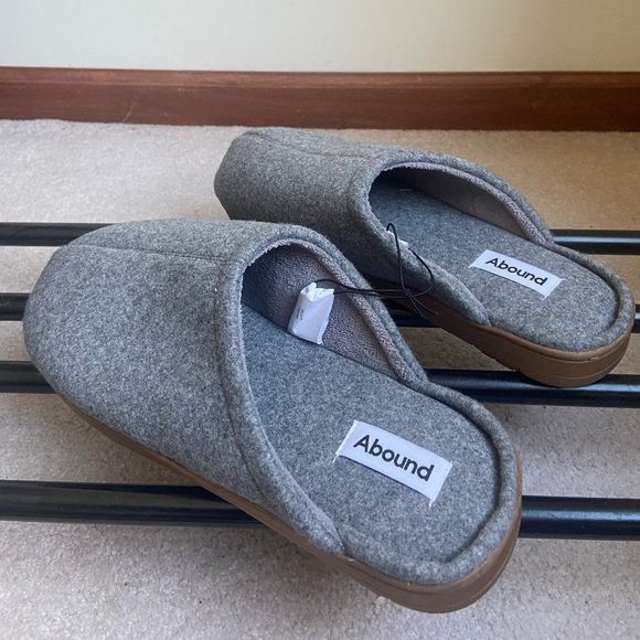 ABOUND Men Smith Indoor Outdoor Plush Felted Wool Scuff Slippers - NEW NWOB - Picture 4 of 8